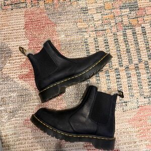 Dr. Martens Black Boots with Beige Lining